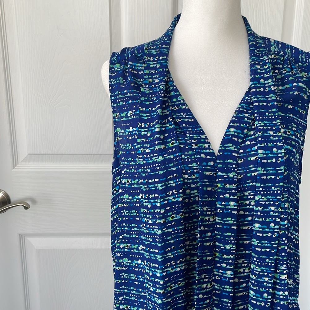 CeCe Sleeveless Patterned Dress with Ties Size 10 - Picture 5 of 8